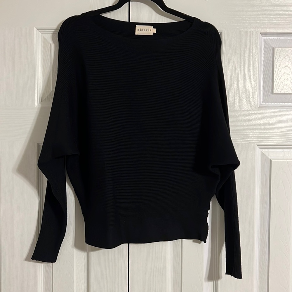 Black Ribbed Top